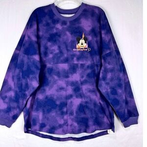Walt Disney World 50th Anniversary Spirit Jersey Purple Tie Dye Mickey Medium M